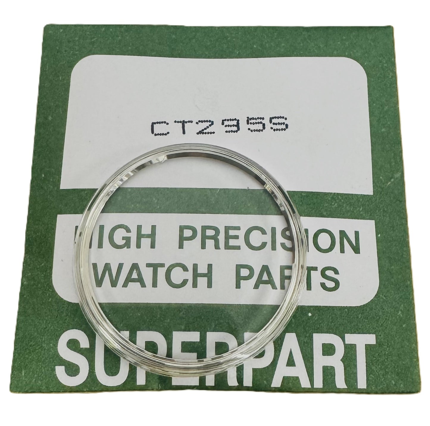 29.5mm Acrylic Crystal with Silver Tension Ring, SEIKO Style Flat Top - Universal Jewelers & Watch Tools Inc.