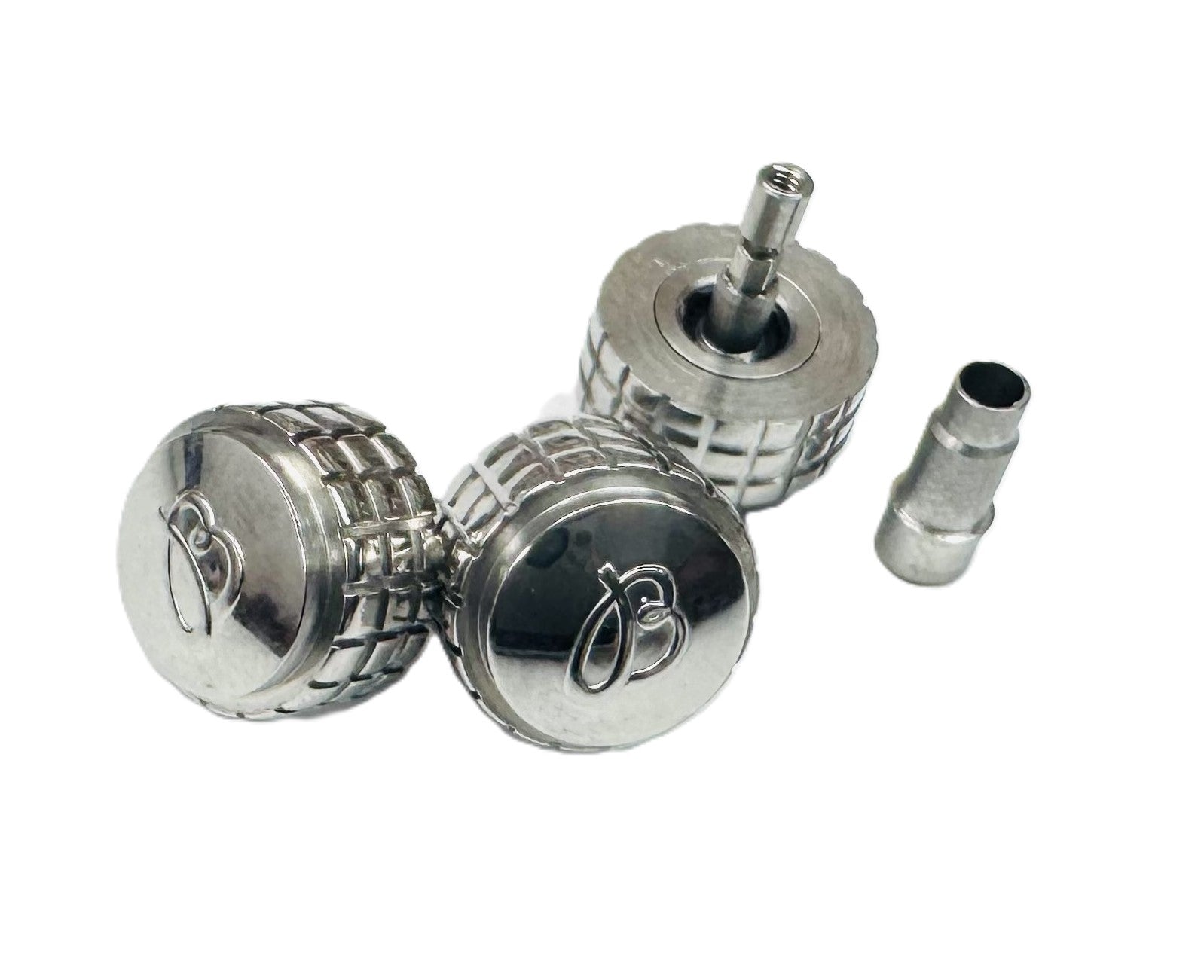 8.8mmx5.6mm Stainless Steel Replacement Crown with Tube for Breitling Super Avenger - Universal Jewelers & Watch Tools Inc.