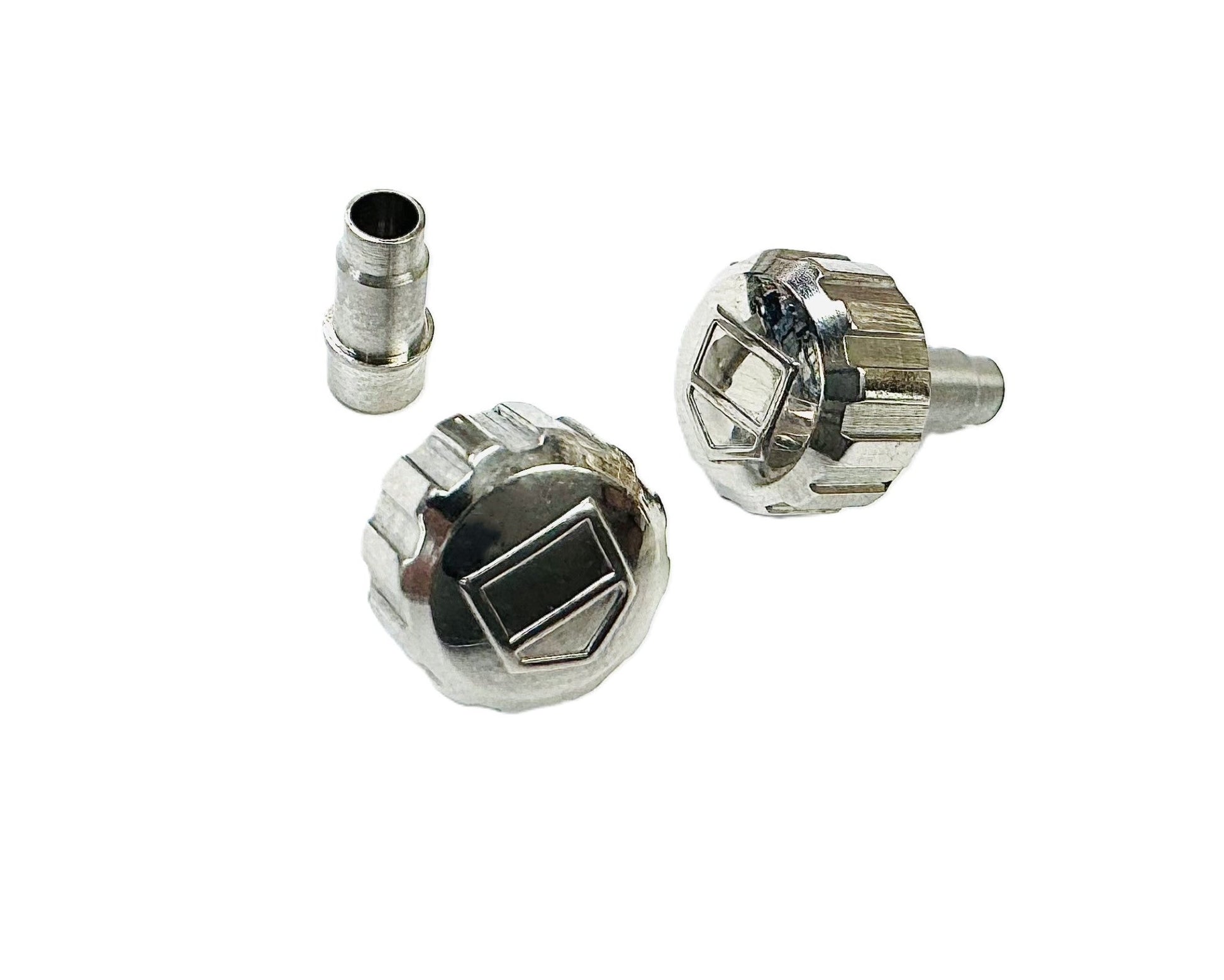 7.4x5.2mm Stainless Steel Replacement Crown with Tube for TAG Heuer AQUARACER - Universal Jewelers & Watch Tools Inc.