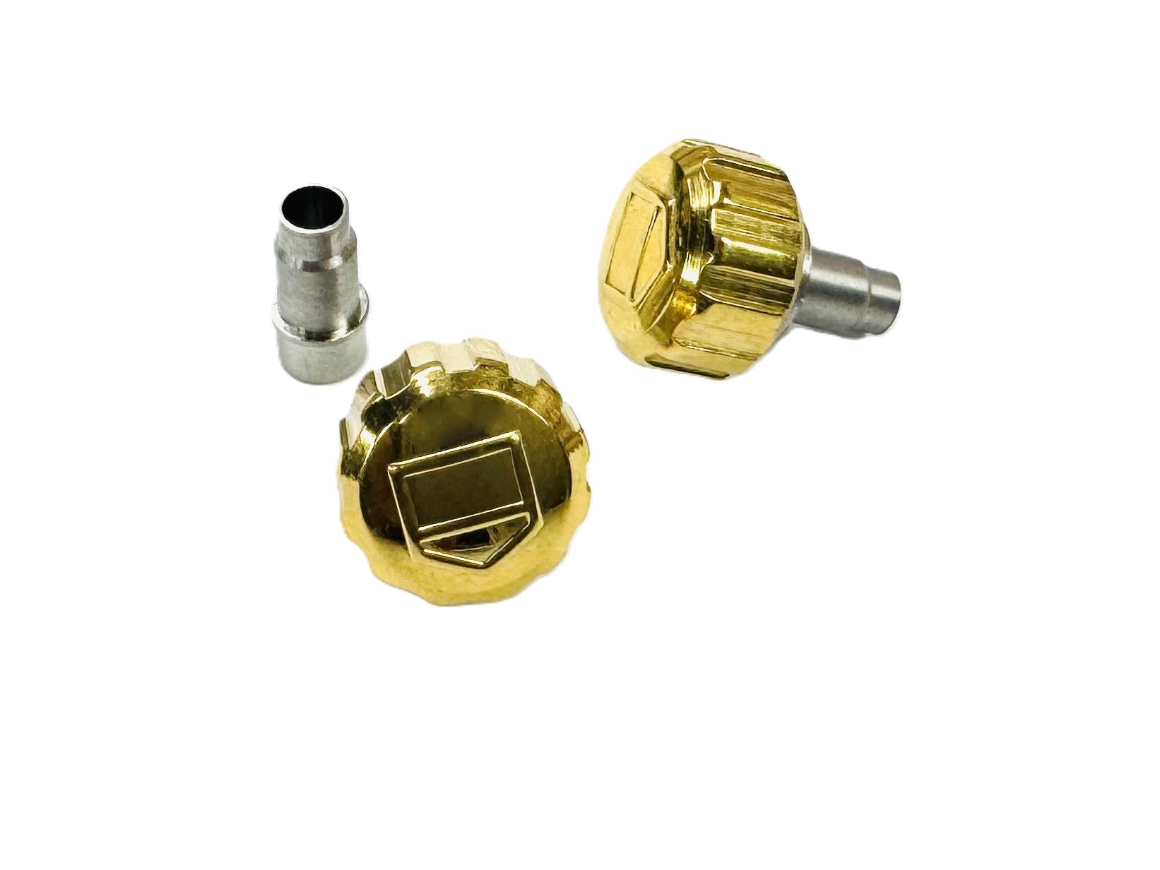 7.4x5.2mm Stainless Steel Replacement Crown with Tube for TAG Heuer AQUARACER - Universal Jewelers & Watch Tools Inc.