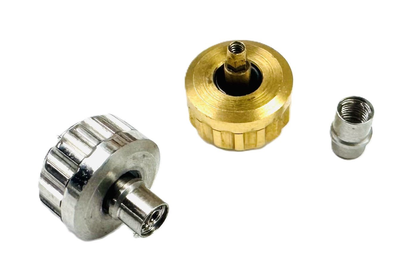 7.4x7.6mm Stainless Steel Replacement Crown with Tube for MOVADO 800 Series - Universal Jewelers & Watch Tools Inc.