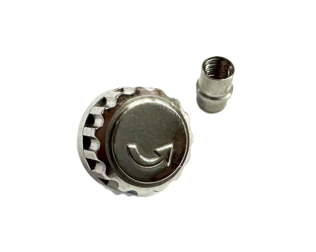 5.8x7.0mm Stainless Steel Replacement Crown with Tube for MOVADO Watches - Universal Jewelers & Watch Tools Inc.