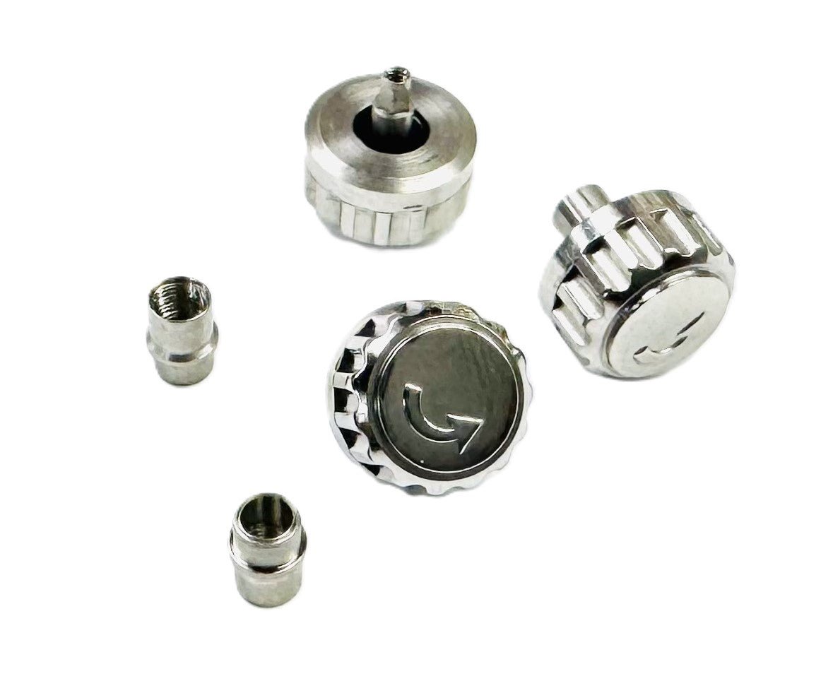 5.8x7.0mm Stainless Steel Replacement Crown with Tube for MOVADO Watches - Universal Jewelers & Watch Tools Inc.