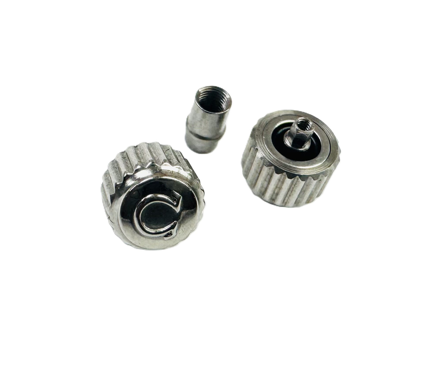 5.9mm Stainless Steel Replacement Crown with Tube for OMEGA Seamaster 300 - Universal Jewelers & Watch Tools Inc.