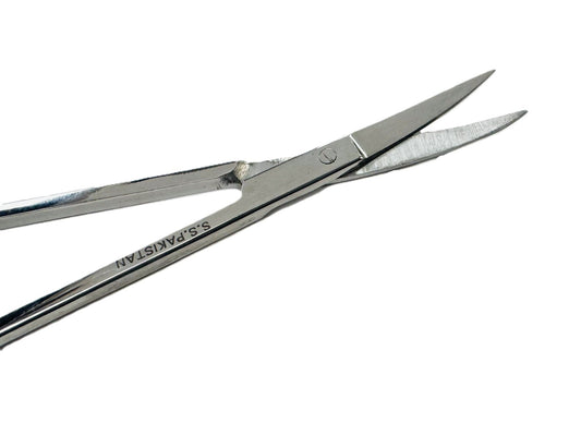 4.5" Stainless Steel Iris Scissor, Sharp & Curved Tips - Universal Jewelers & Watch Tools Inc.