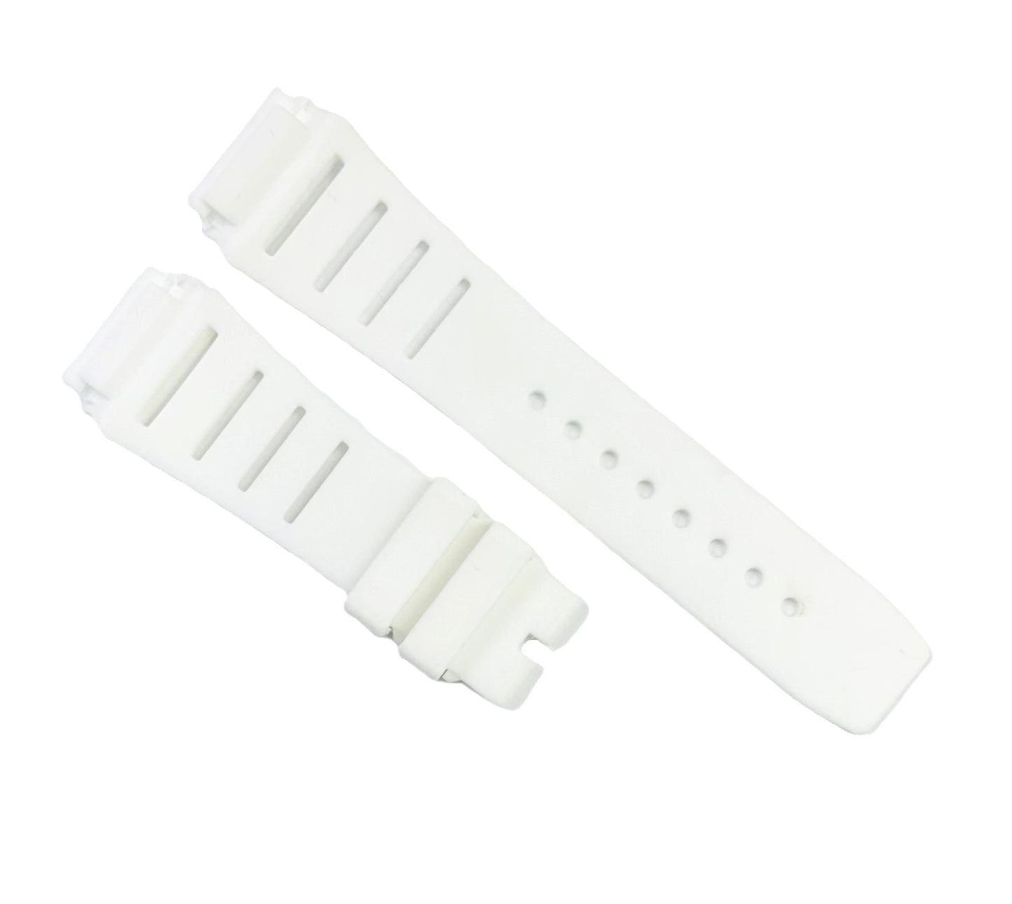 20mm White Premium Rubber Watch Band for Richard Mille 11 - 03L, Pin - Type Strap - Universal Jewelers & Watch Tools Inc.
