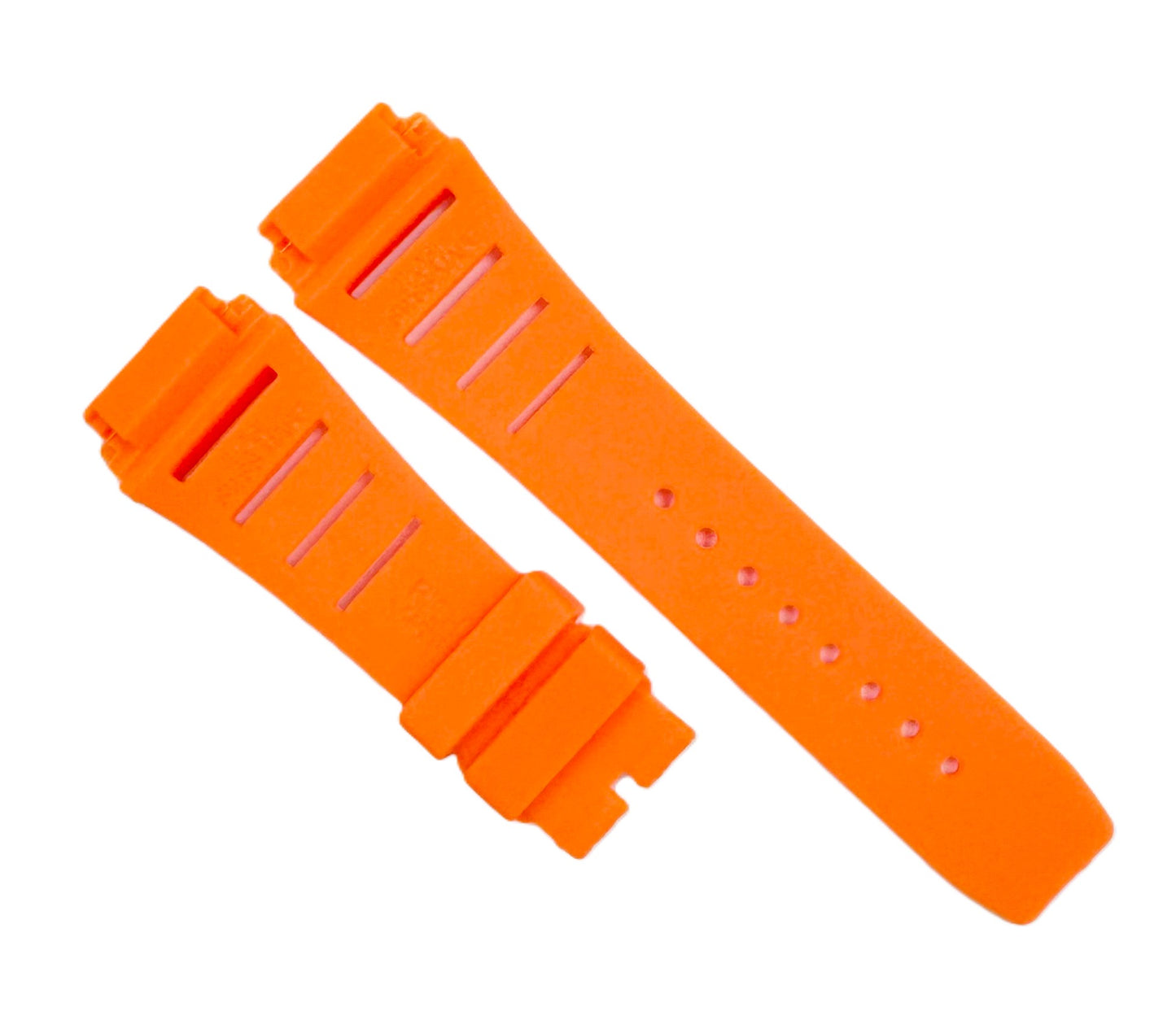 20mm Orange Premium Rubber Watch Band for Richard Mille 11 - 03L, Pin - Type Strap - Universal Jewelers & Watch Tools Inc.
