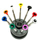 BERGEON 30081 - S09 TURNING STAND WITH 9 SCREWDRIVER SWISS MADE, WATCHMAKER TOOL - Universal Jewelers & Watch Tools Inc.