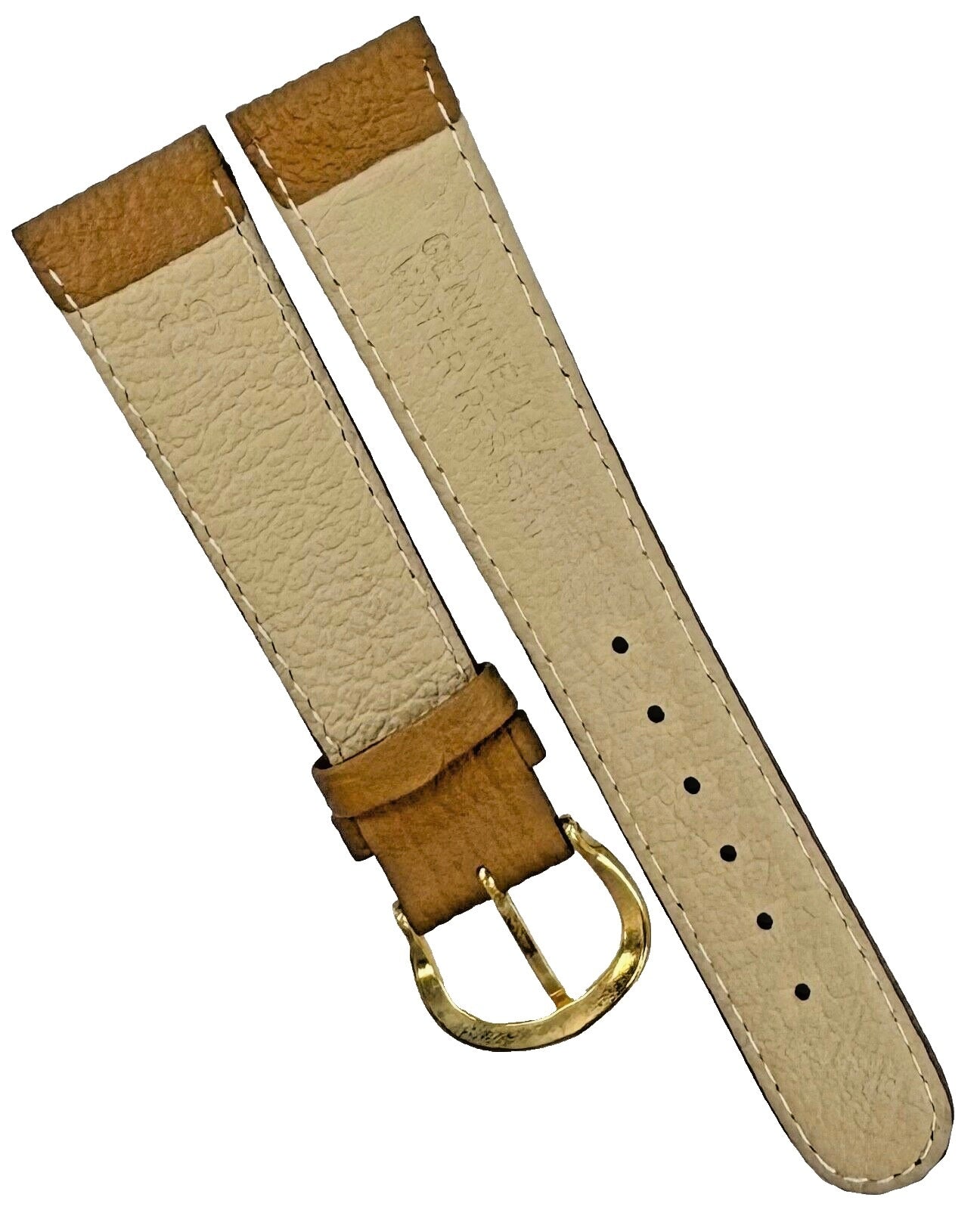 18x16MM Brown (TAN) Genuine Leather Grain Watch Band, Stitches - Universal Jewelers & Watch Tools Inc.