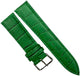 Watch Band Green Genuine Leather Alligator Grain Padded, Stitched, 22mm - Universal Jewelers & Watch Tools Inc.