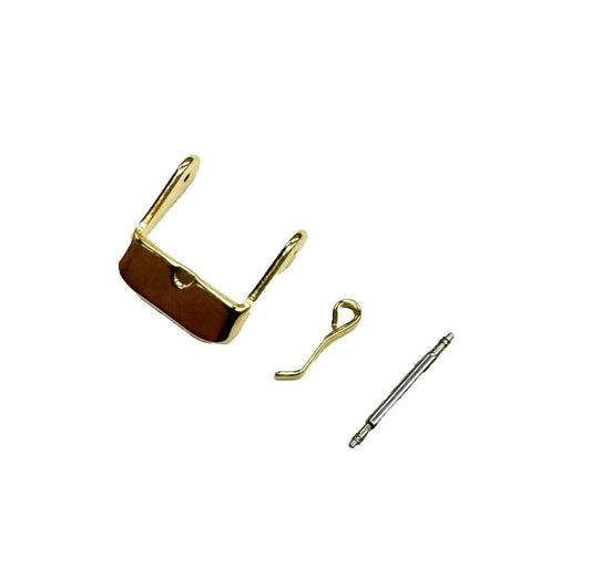 14MM WATCH BUCKLE FOR LEATHER & RUBBER WATCH BAND STRAP SHINY GOLD - Universal Jewelers & Watch Tools Inc.