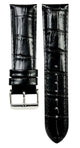 Watch Band Genuine Leather Alligator Grain Black Padded,Stitched 22mm - Universal Jewelers & Watch Tools Inc.