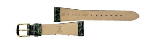 Watch Band Genuine Leather 20mm Green Croco Grain Padded ( A1 Quality) - Universal Jewelers & Watch Tools Inc.