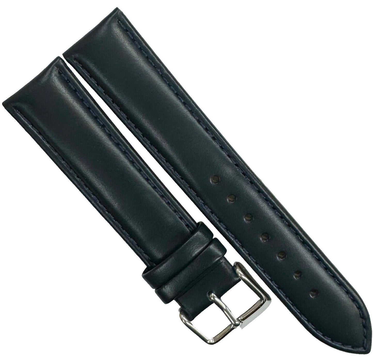 20MM, LOT OF 6 UNIVERSAL WATCH BANDS DARK DEEP BLUE GENUINE LEATHER PADDED - Universal Jewelers & Watch Tools Inc.