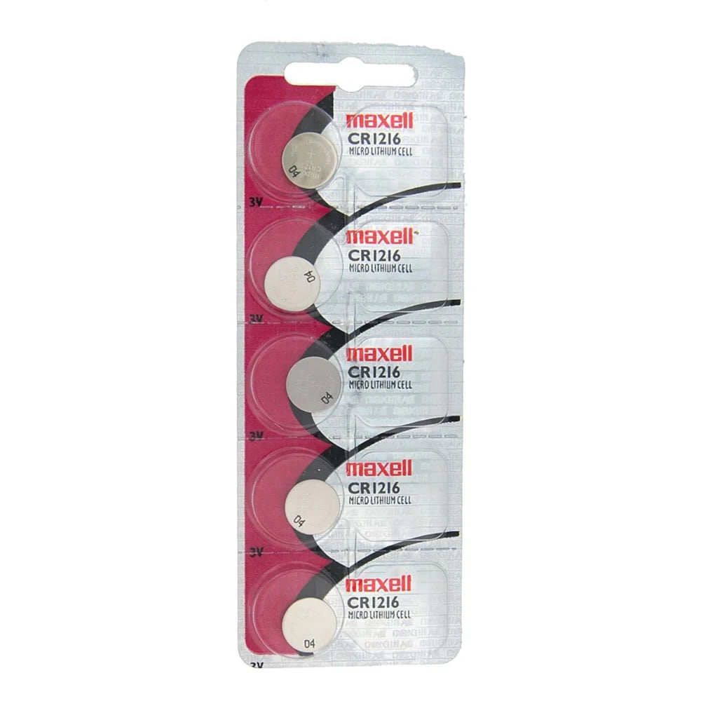 Maxell Watch Cell Batteries CR1216 New Sealed (Pack of 5)