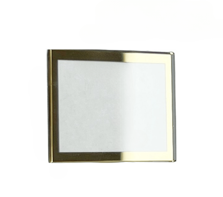 Flat Mineral Glass Crystal with Gold Trim 2mm Blanks in Rectangular Shape Diameter(23.5mm✘26.2mm) - Universal Jewelers & Watch Tools Inc.