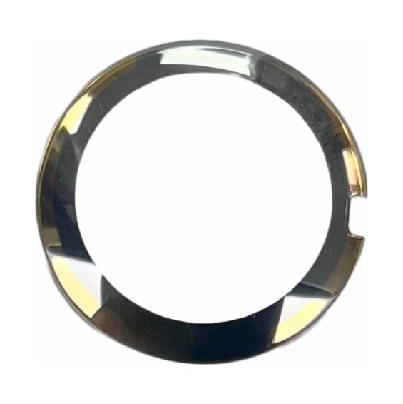 Sapphire Crystals to Fit Rado Double Domed Round Shape with Silver and Gold Trim (32.5×3.02×0.90)mm→(Diameter×Dome Height×Edge Thick)