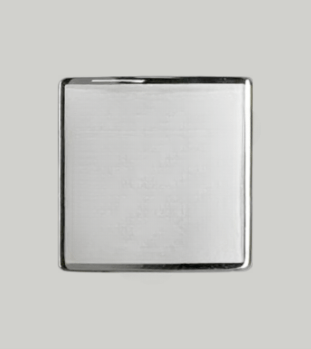 Mineral Crystals to Fit BULOVA Single Domed Silver Trim Square Shape (23.0×23.0×1.90)mm→(Height×Width×Middle Thick) Fit Model 96R000 - Universal Jewelers & Watch Tools Inc.