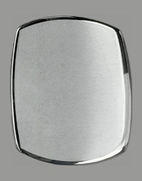 Mineral Crystals to Fit BULOVA Single Domed Rectangular Shape 2 Sides Curved w/Silver Trim (34.5×27.2×2.4)mm→(Height×Width×Middle Thick) - Universal Jewelers & Watch Tools Inc.