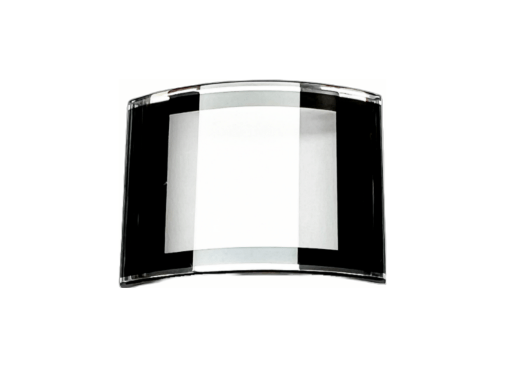 Sapphire Crystals to Fit Rado Double Domed Rectangular Shape Sharp Edges Black Trim with Silver lines (30.0×23.4×3.5×1.2)mm→(Width×Height×Dome Height×Edge Thick) Fit Model 153.0789.3 - Universal Jewelers & Watch Tools Inc.