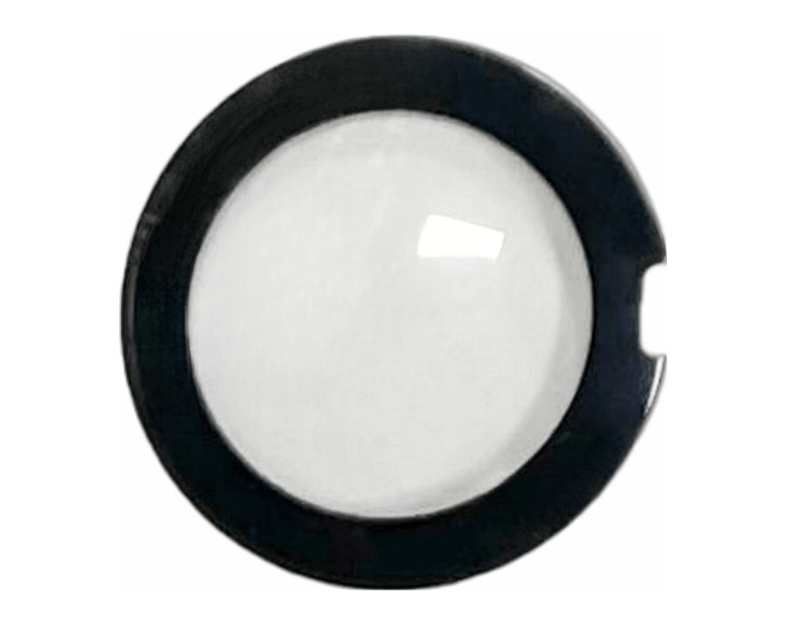 Sapphire Crystals to Fit Rado Double Domed Cut out at 3:00 Round Shape with Black Trim (23.0×2.8×0.90)mm→(Diameter×Dome Height×Edge Thick) Fit Model 318.3829.4 - Universal Jewelers & Watch Tools Inc.