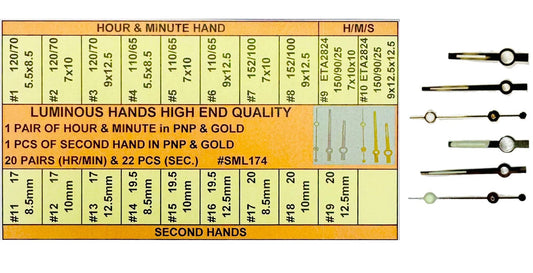 Premium Quality Luminous Watch Hand, Essential Watchmaker Tool - Universal Jewelers & Watch Tools Inc.