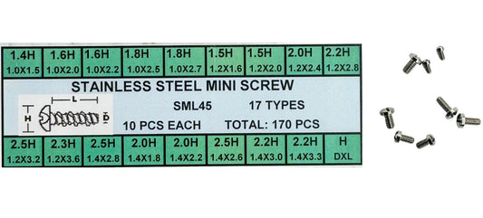 170 Pcs Stainless Steel Mini Screw Assortment, Watchmaker Essential Tool - Universal Jewelers & Watch Tools Inc.