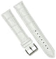 12 - 30mm, Genuine Leather, Alligator Grain, White Watch Band, Regular - Universal Jewelers & Watch Tools Inc.