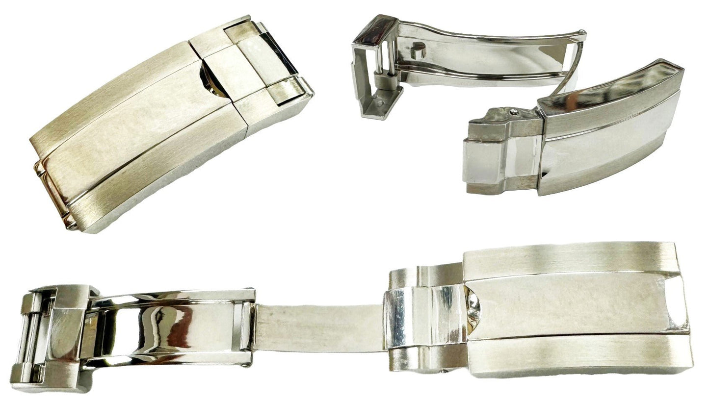 20mm Vulcanized Rubber White Replacement Strap for ROLEX Watches with Deployment Clasp - Universal Jewelers & Watch Tools Inc.