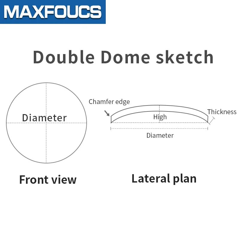 Sapphire Double Dome 1.2mm Thick Diameter 30 - 39.5 mm Anti - scratch Watch Glass Domed Crystal Transparent Watches Repair Parts - Universal Jewelers & Watch Tools Inc.