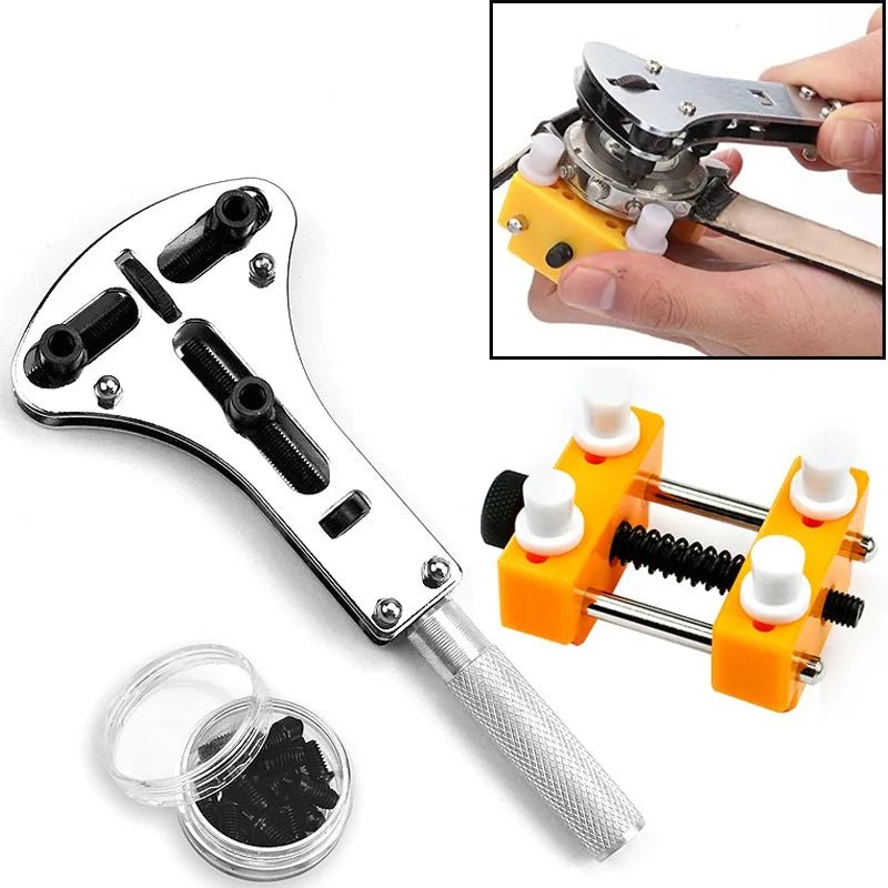 20pcs Watch Repair Tools Opener Steel 4 Type Paws Adjustable Watch Back Cover Opener Backcase open Tool With Movement Holder - Universal Jewelers & Watch Tools Inc.