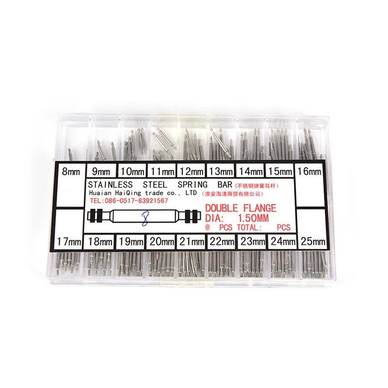 8 - 25mm Watch Band Spring Bars Strap Link Pins Repair Watch Link Pins Tool - Universal Jewelers & Watch Tools Inc.