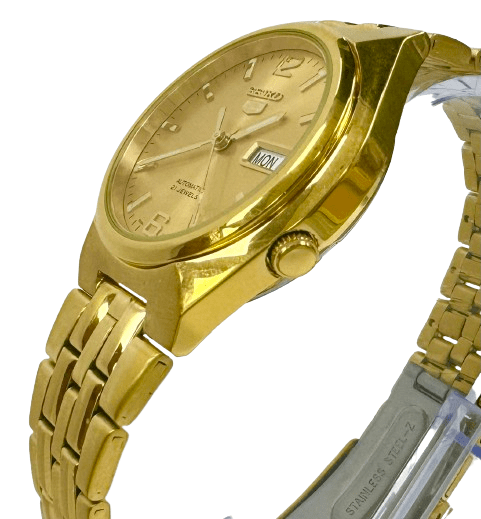 Gold - Toned Men's Automatics Wristwatch Seiko SNKL64K1 series - 5 - Universal Jewelers & Watch Tools Inc.