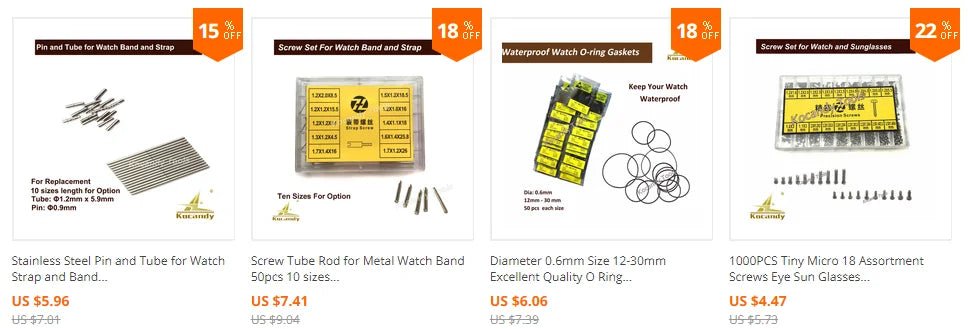 Watch Parts Stainless Steel Watch Crown Tubes Pipes Mixed Sizes for Waterproof Crown As Watchmakers Repair Tool - Universal Jewelers & Watch Tools Inc.