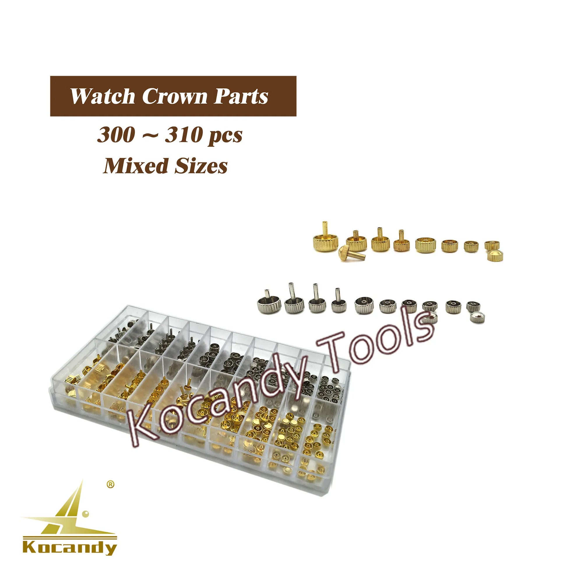 Watch Parts Stainless Steel Watch Crown Tubes Pipes Mixed Sizes for Waterproof Crown As Watchmakers Repair Tool - Universal Jewelers & Watch Tools Inc.