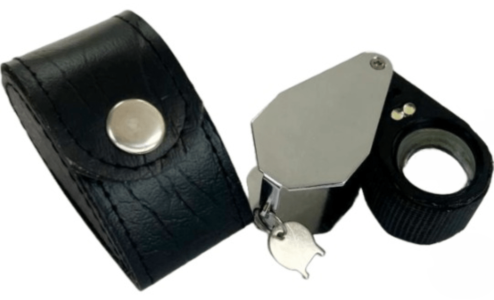 Eye Loupe 20X Triplet (21MM) with Light Folding Type Magnifying Glass Eyeglass - Universal Jewelers & Watch Tools Inc.