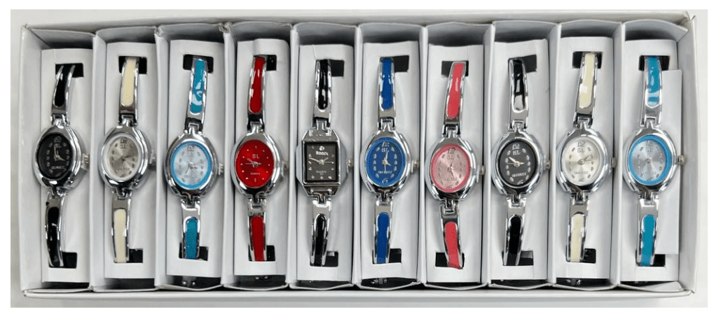 10pcs Set Women's Fashion Steel Band A02 Quartz Watch Multi - Color Bracelet - Universal Jewelers & Watch Tools Inc.