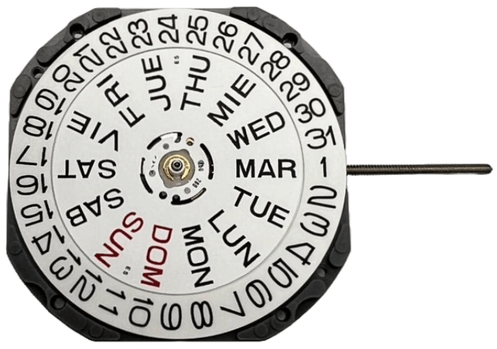 Hattori VJ53 Day And Date At 3:00 Seiko Quartz Watch Overall Height: 4.6mm - Universal Jewelers & Watch Tools Inc.