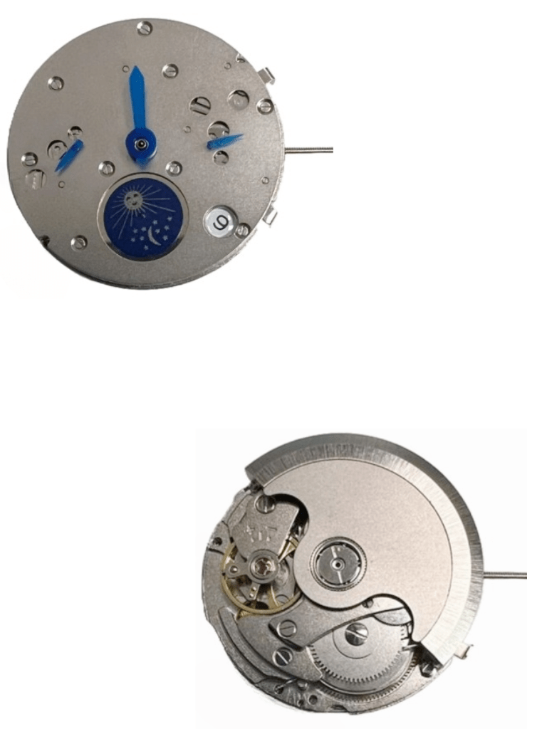 Chinese Automatic Mechanical Watch Movement ST10,Shanghai JHB08 3Hands, Small Second hand at 3,6,9 Date at:4:00 Overall Height 7.7mm - Universal Jewelers & Watch Tools Inc.