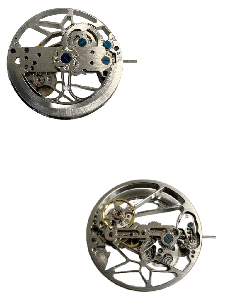 Skeleton Automatic Watch Movement LG0811, 2Hands Overall Height 8.2mm - Universal Jewelers & Watch Tools Inc.