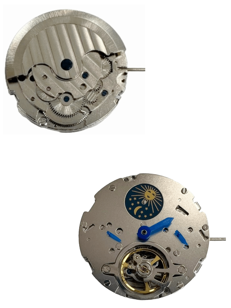 Multi - Function Automatic Watch Movement LB22, 3Hands, 3Eyes Overall Height 8.7mm - Universal Jewelers & Watch Tools Inc.