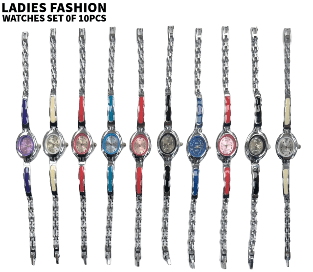 10pcs Set Women's Fashion Steel Band A07 Quartz Multi - Color Watch Bracelet (Copy) - Universal Jewelers & Watch Tools Inc.