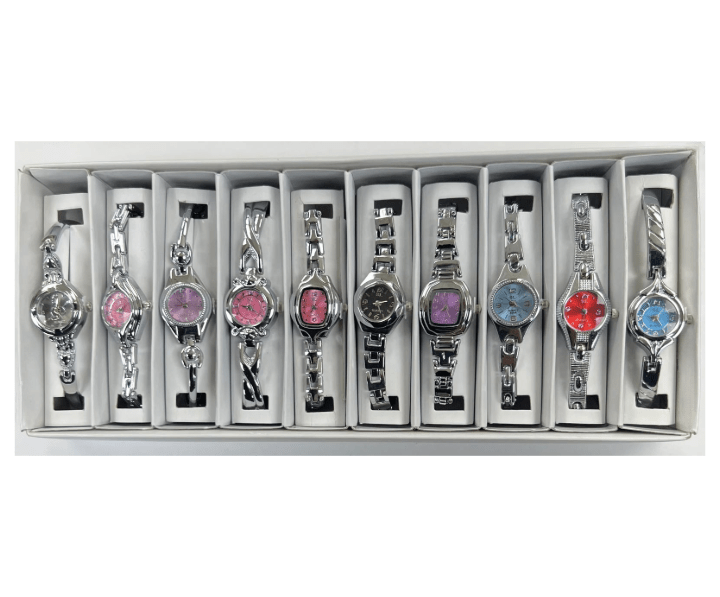 10pcs Set Women's Fashion Steel Band A12 Quartz Multi - Design Watch Bracelet - Universal Jewelers & Watch Tools Inc.