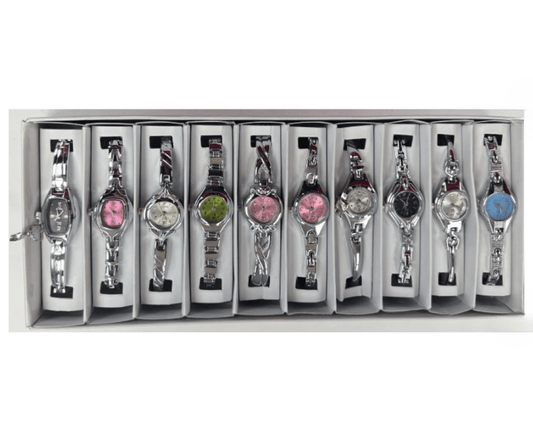 10pcs Set Women's Fashion Steel Band A14 Quartz Multi - Design Watch Bracelet - Universal Jewelers & Watch Tools Inc.
