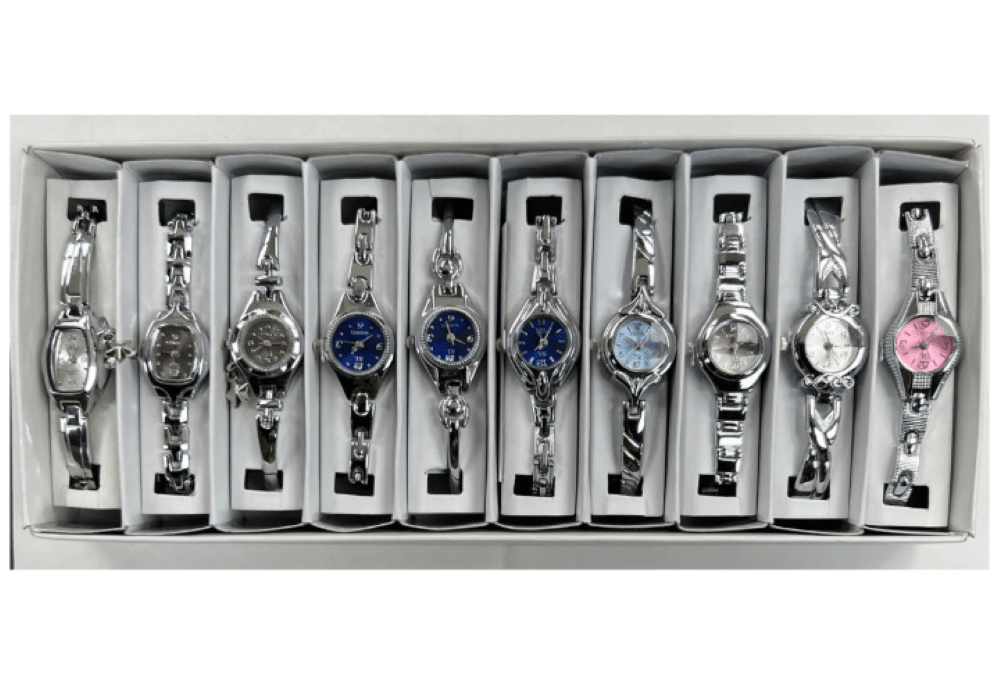 10pcs Set Women's Fashion Steel Band A19 Quartz Multi - Design Watch Bracelet - Universal Jewelers & Watch Tools Inc.