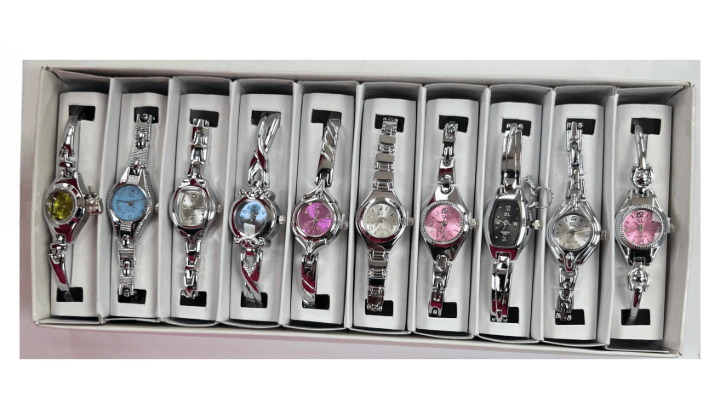 10pcs Set Women's Fashion Steel Band A14 Quartz Multi - Design Watch Bracelet - Universal Jewelers & Watch Tools Inc.