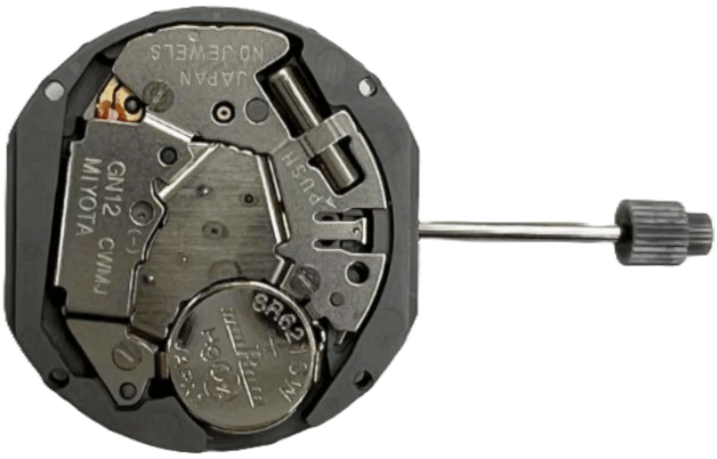 Miyota Watch Movement GN12 Date At 3:00 Quartz Overall Height: 4.2mm - Universal Jewelers & Watch Tools Inc.