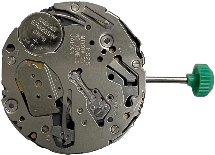 Miyota Watch Movement FS26 Chronograph Quartz Movement Overall Height: 7.2mm - Universal Jewelers & Watch Tools Inc.