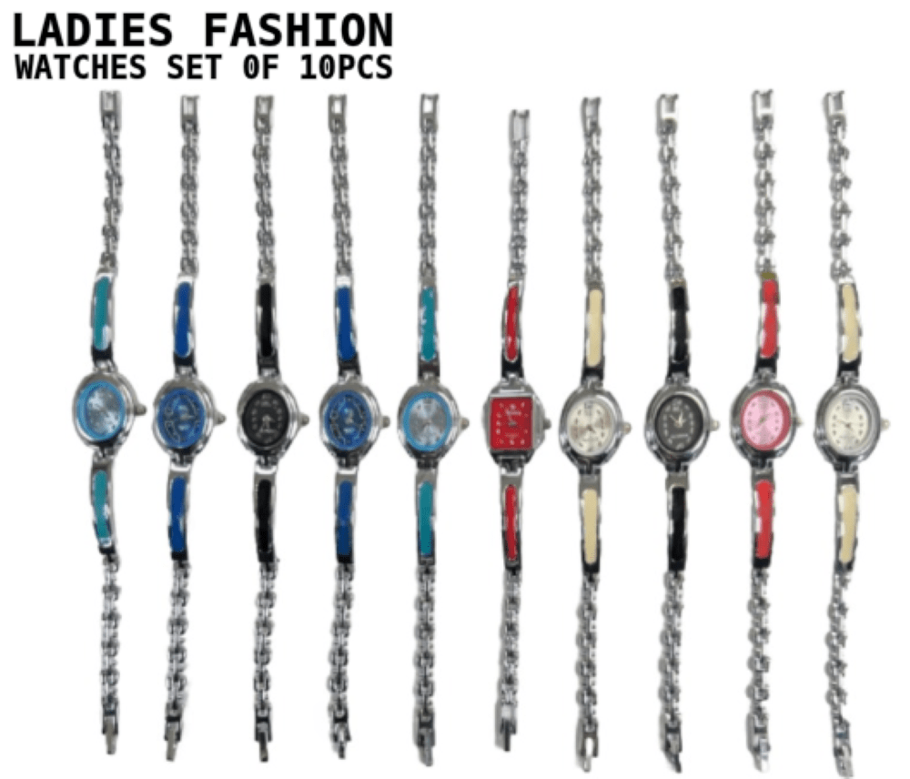 10pcs Set Women's Fashion Steel Band A06 Quartz Multi - Color Watch Bracelet - Universal Jewelers & Watch Tools Inc.