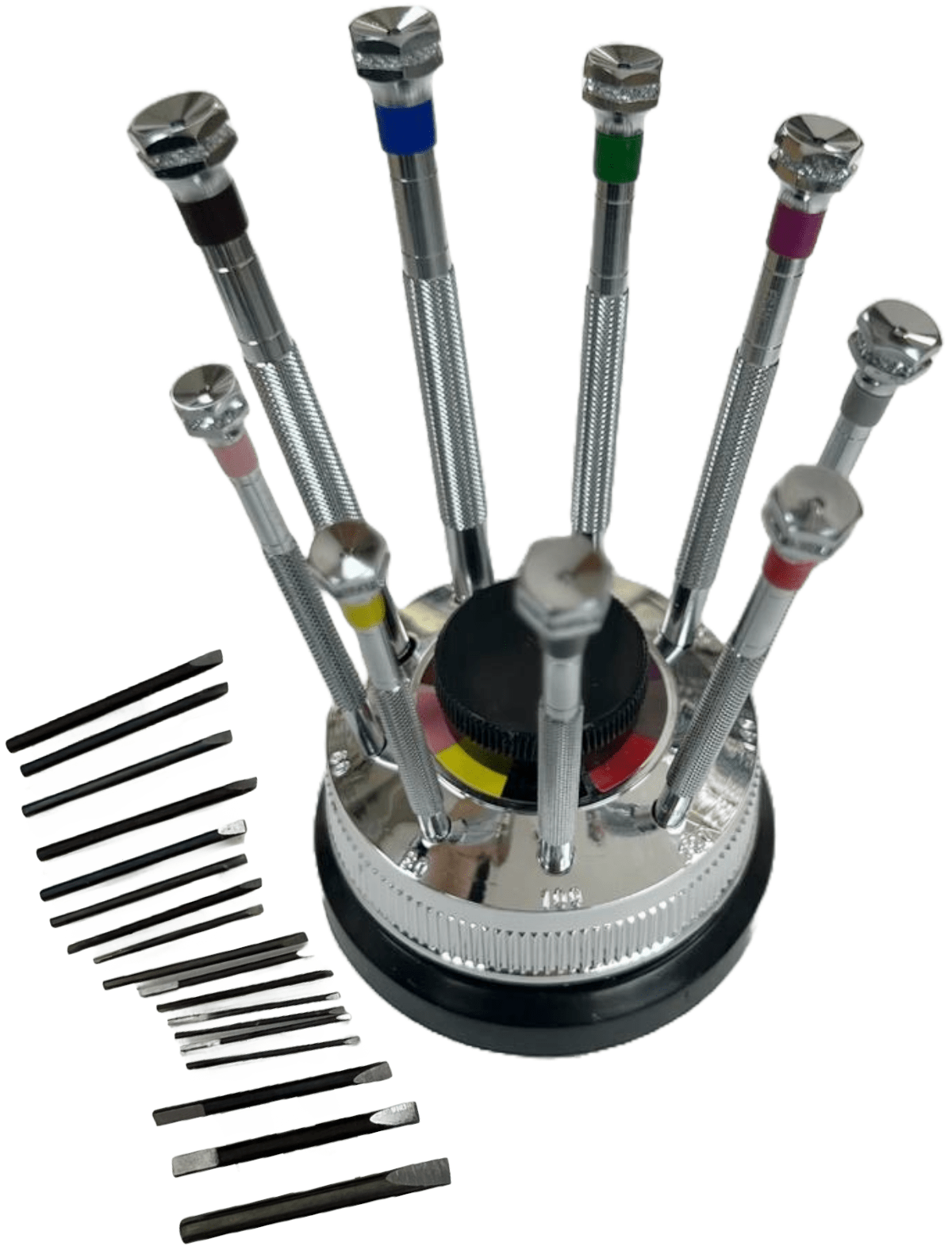 9PCS Set Professional Screwdrivers w/Rotating Stand France Made, Watchmakers - Universal Jewelers & Watch Tools Inc.